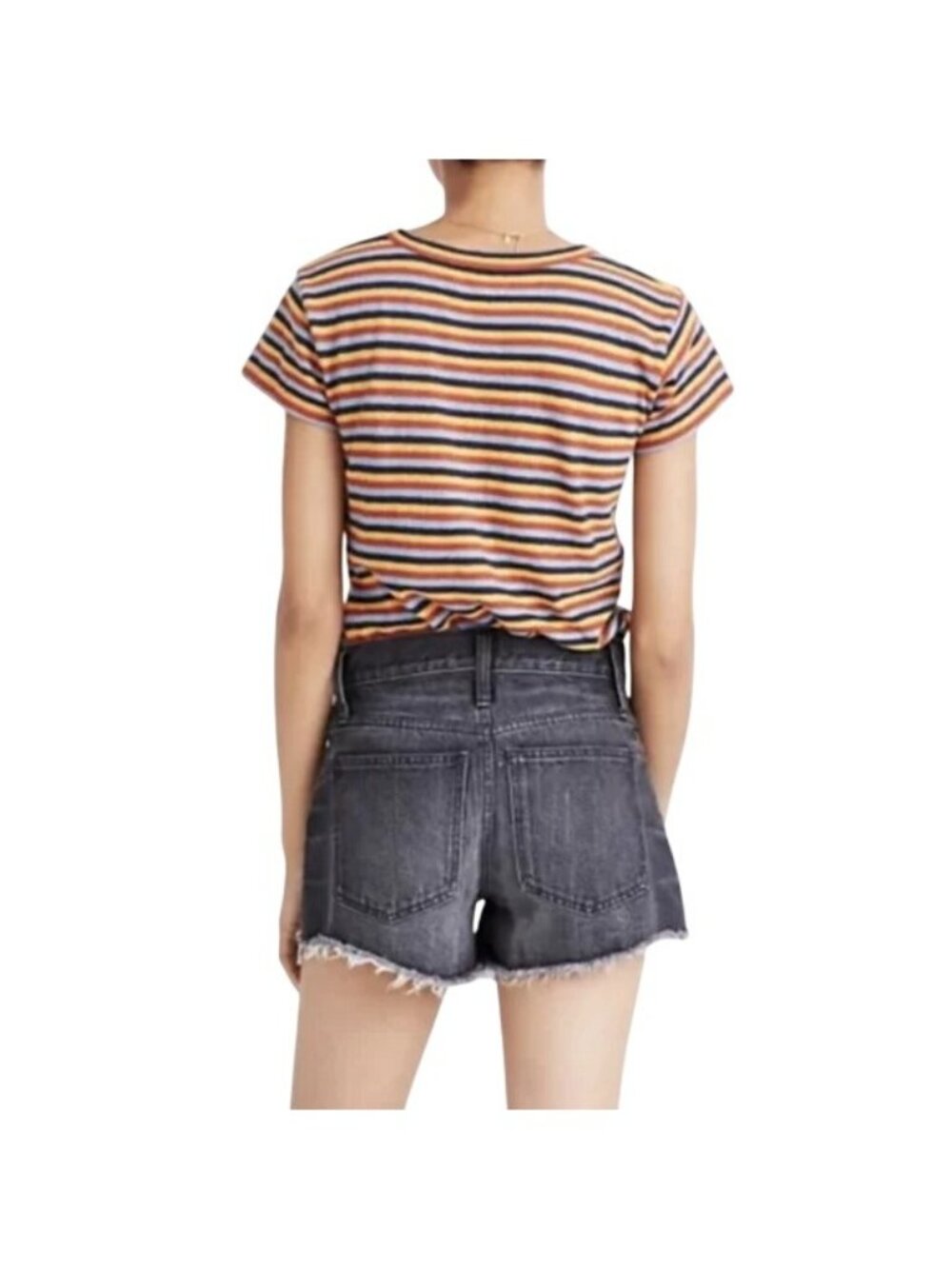 Madewell Black Relaxed Denim Shorts - Picture 3 of 8